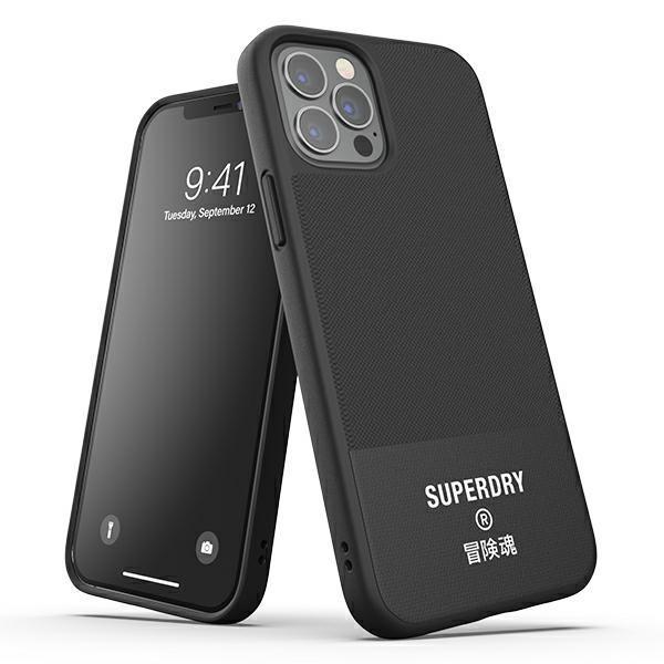 SuperDry Moulded Canvas iPhone 12/12 Pro Case czarny/black 42585-2285009