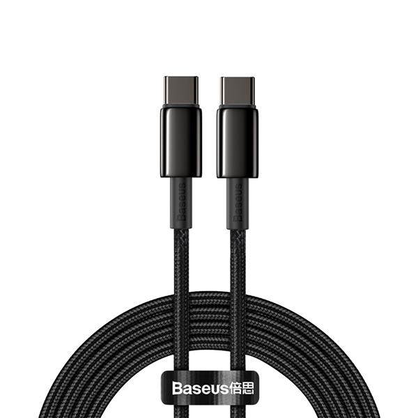 Baseus kabel Tungsten PD USB-C - USB-C 2,0 m czarny 100W-2090784