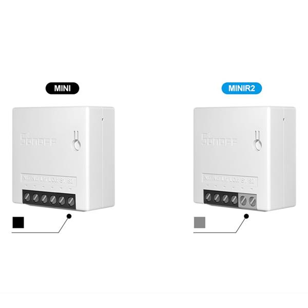 Sonoff MINI R2 WI-FI dopuszkowy przekaźnik przełącznik sterownik Wi-Fi do 10 A biały (M0802010010)-2187419
