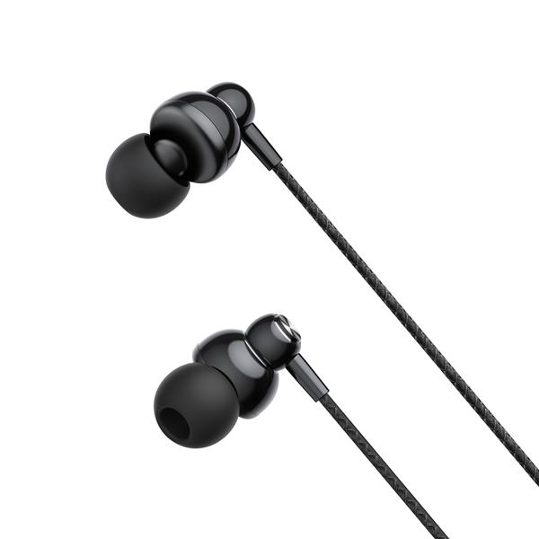 XO słuchawki przewodowe EP55 jack 3,5mm dokanałowe czarne-3013331