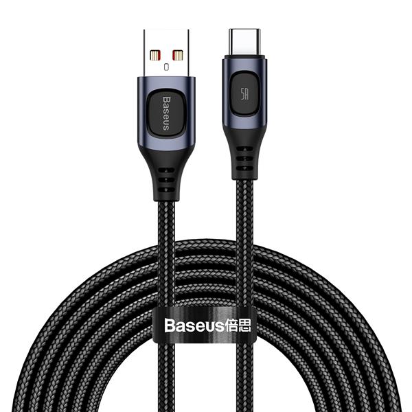 Baseus kabel Flash USB - USB-C 2,0 m 5A szary-2107869