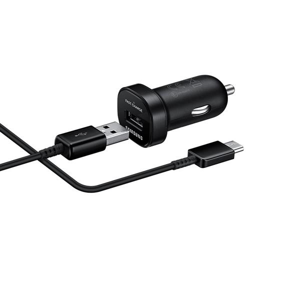Samsung ładowarka samochodowa Fast Charge + kabel USB typ-C czarna-1223477