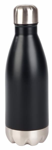 Butelka stalowa PARKY, czarny, srebrny-2304029