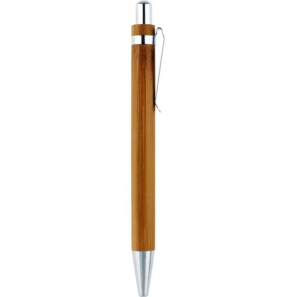 Bambusowy notatnik A6 z długopisem-1953456