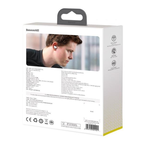 Baseus słuchawki Bluetooth Encok TWS WM01 Plus białe-2990051