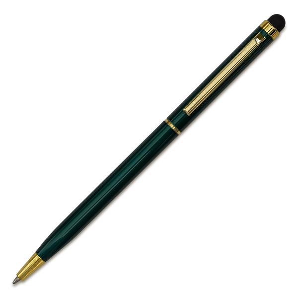 Długopis aluminiowy Touch Tip Gold, ciemnozielony-2984954