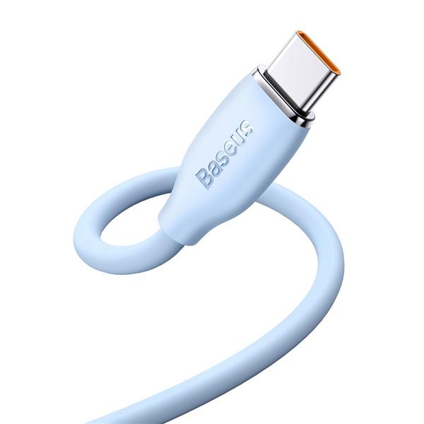 Baseus kabel, przewód USB – USB Typ C 100W długość 1,2 m Jelly Liquid Silica Gel – niebieski-2281070