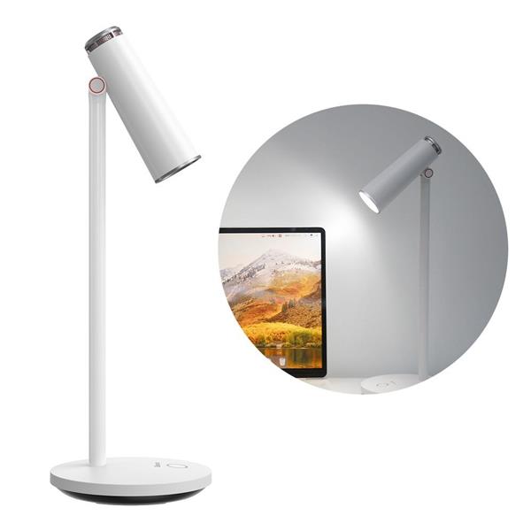 Baseus biurkowa lampka lampa LED bezprzewodowa akumulator 1800 mAh biały (DGIWK-A02)-2159415