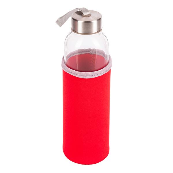 Szklana butelka Vim 500 ml, czerwony-2014827