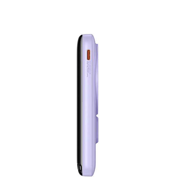 Powerbank Baseus Magnetic Bracket indukcyjny z MagSafe 10000mAh 20W fioletowy + kabel USB-C-2625194