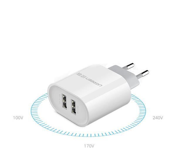 Ugreen ładowarka sieciowa 2x USB 3,4 A biały (CD104 20384)-2170185