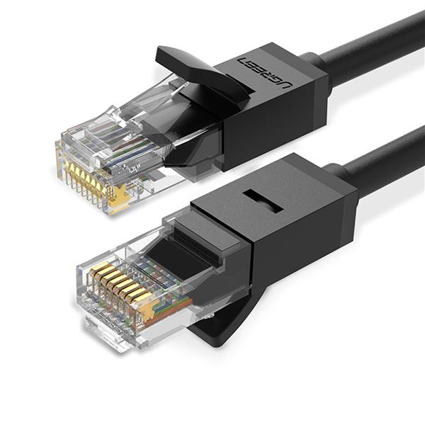 Ugreen kabel sieciowy internetowy LAN Ethernet U/UTP Cat. 6 1000Mb/s 8m czarny (NW102)-2964633