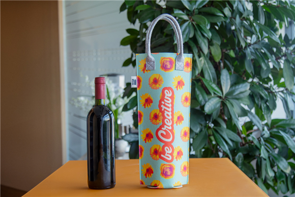 personalizowana torba na wino RPET CreaFelt Vino-3146316