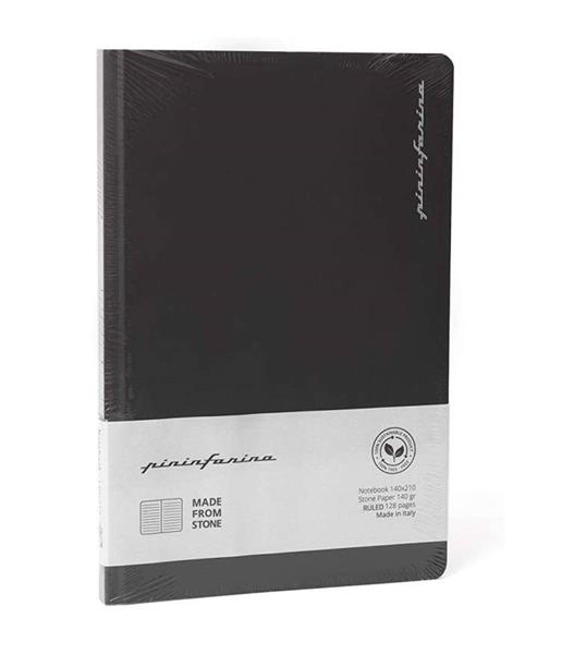 PININFARINA Segno Notebook Stone Paper, notes z kamienia, czarna okładka, kropki-3039957