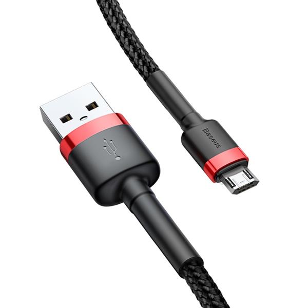 Baseus kabel Cafule USB - microUSB 2,0 m 1,5A czarno-czerwony-2090543