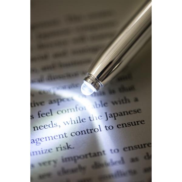 Długopis – latarka LED Pen Light, czarny/srebrny-546924