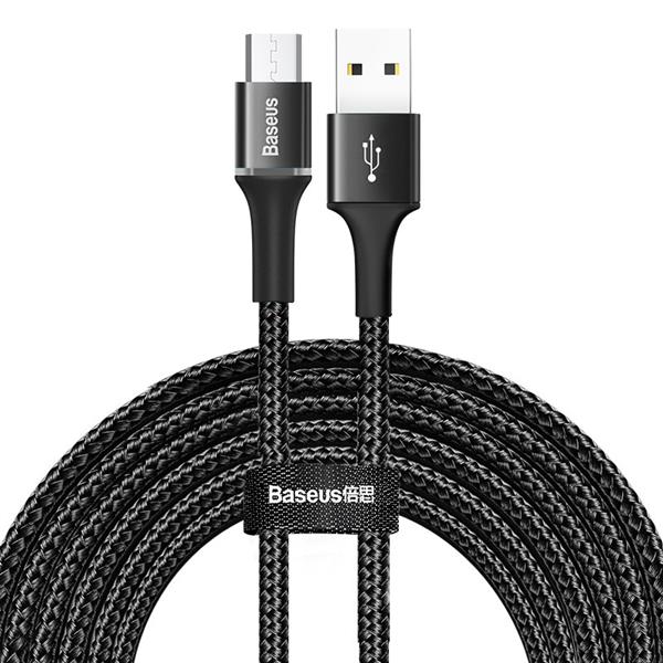 Baseus kabel Halo USB - microUSB 3,0 m 2A czarny-2055314