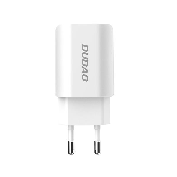 Dudao ładowarka sieciowa EU 2x USB 5V/2.4A + kabel micro USB biały (A2EU + Micro white)-2148451