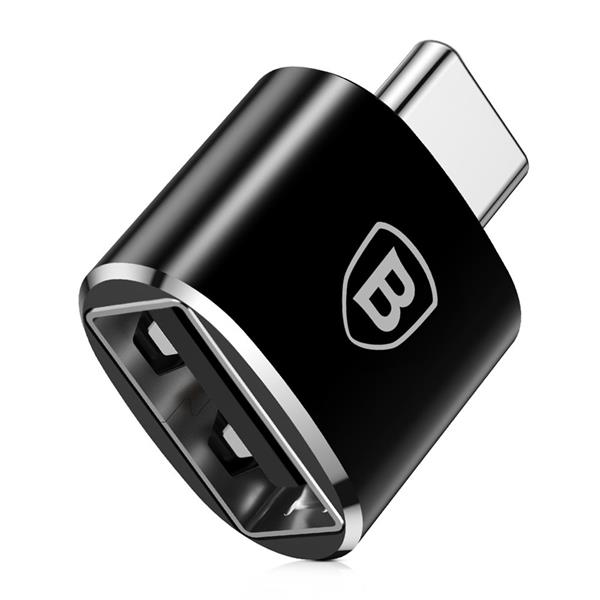 Baseus adapter przejściówka ze złącza USB na USB Typ C OTG czarny (CATOTG-01)-2138669