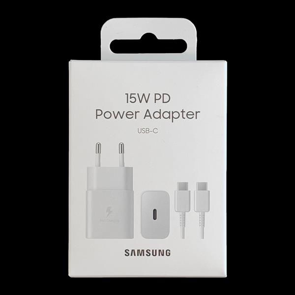 Samsung ładowarka sieciowa USB Typ C 15W PD AFC + kabel USB Typ C biały (EP-T1510XWEGEU)-2285244