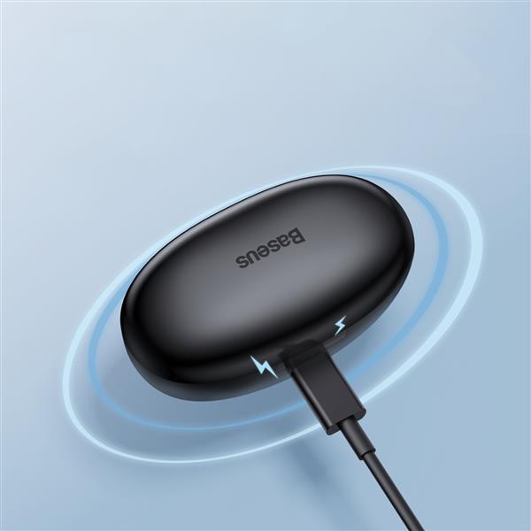 Baseus Encok W11 bezprzewodowe słuchawki dokanałowe TWS Bluetooth 5.0 wodoodporne IPX8 czarny (NGTW060001)-2289103