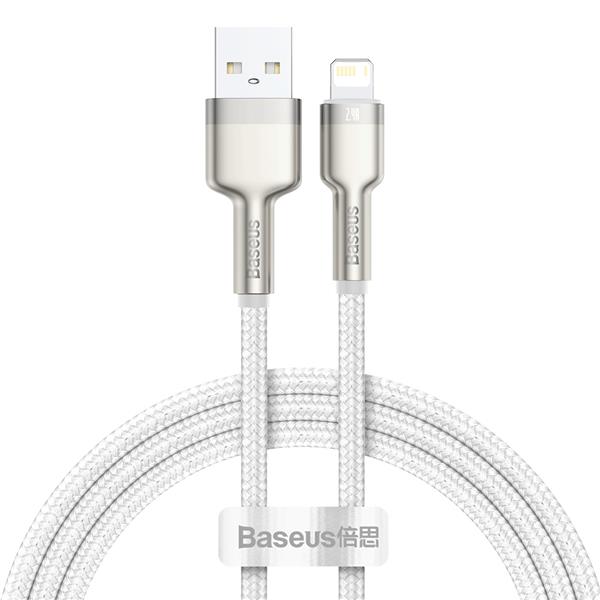Baseus kabel Cafule Metal USB - Lightning 2,4A 1,0 m biały-2090759