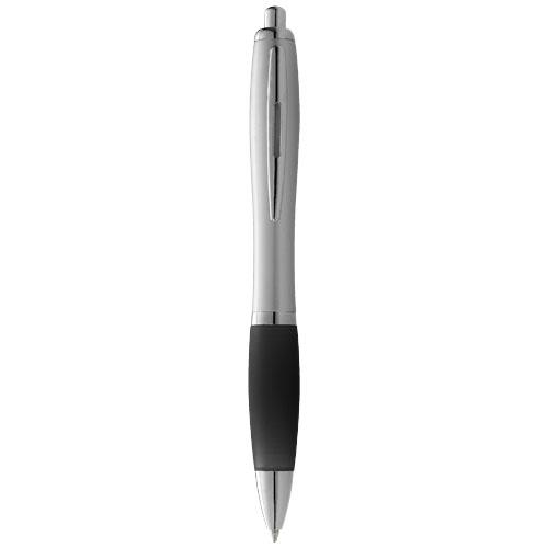 Długopis ze srebrnym korpusem i kolorowym uchwytem Nash-2310574