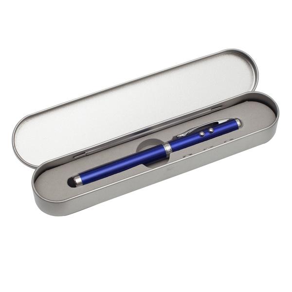 Długopis ze wskaźnikiem laserowym Supreme – 4 w 1, niebieski-2012235