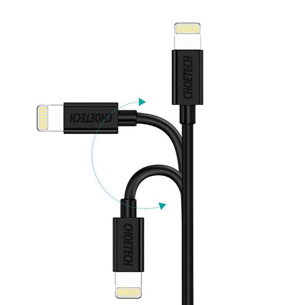 Choetech kabel przewód MFI USB - Lightning 1,2m biały (IP0026 white)-2218448
