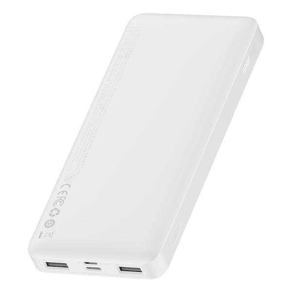 Baseus Bipow powerbank z wyświetlaczem 10000mAh 15W biały (Overseas Edition) + kabel USB-A - Micro USB 0.25m biały (PPBD050002)-2428930