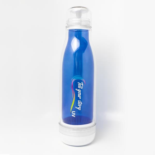 Butelka szklana z osłoną Smart 520 ml, niebieski-2015415