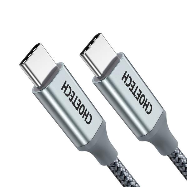 Choetech kabel przewód USB Typ C - USB Typ C 5A 100 W Power Delivery 480 Mbps 1,8 m szary (XCC-1002-GY)-2218920