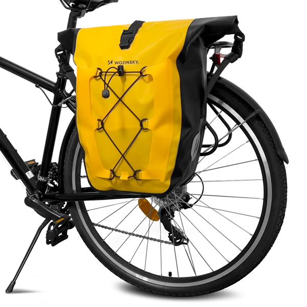 Wozinsky wodoodporna torba rowerowa sakwa na bagażnik 25l żółty (WBB24YE)-2260840