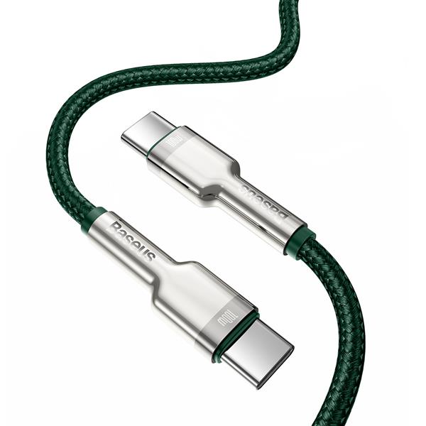 Baseus kabel Cafule Metal PD USB-C - USB-C 1,0 m zielony 100W-2066406