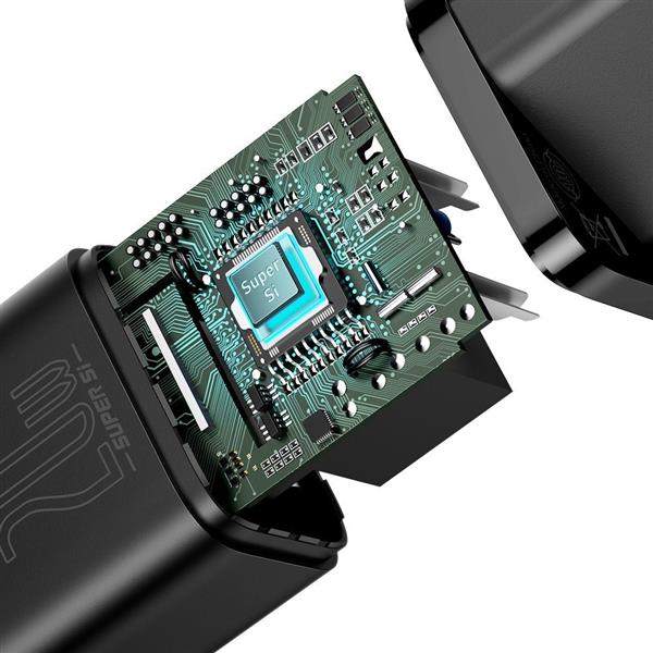 Baseus Super Si 1C szybka ładowarka USB Typ C 20 W Power Delivery czarny (CCSUP-B01)-2189790