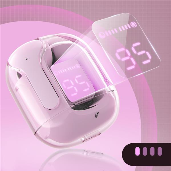 Acefast dokanałowe słuchawki bezprzewodowe TWS Bluetooth różowy (T6 pink lotus)-2405802