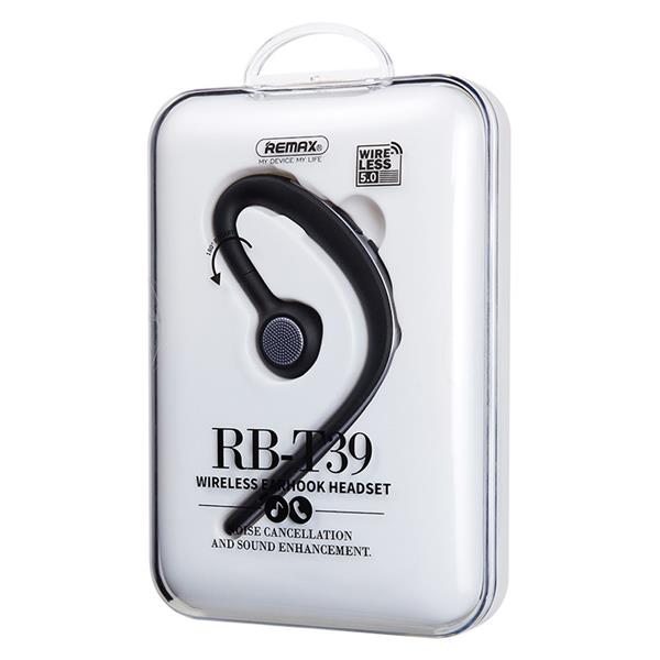 Remax zestaw słuchawkowy Bluetooth 5.0 bezprzewodowa słuchawka czarny (RB-T39 black)-2205082