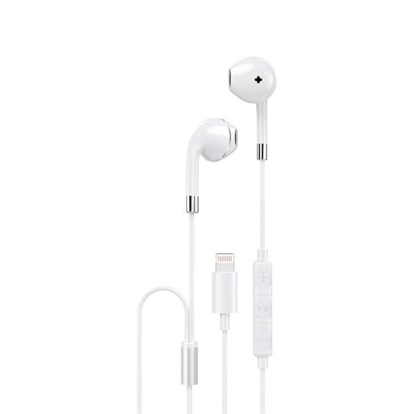 Dudao przewodowe douszne słuchawki Lightning MFI (certyfikat Made For iPhone) biały (U1PRO)-2171053