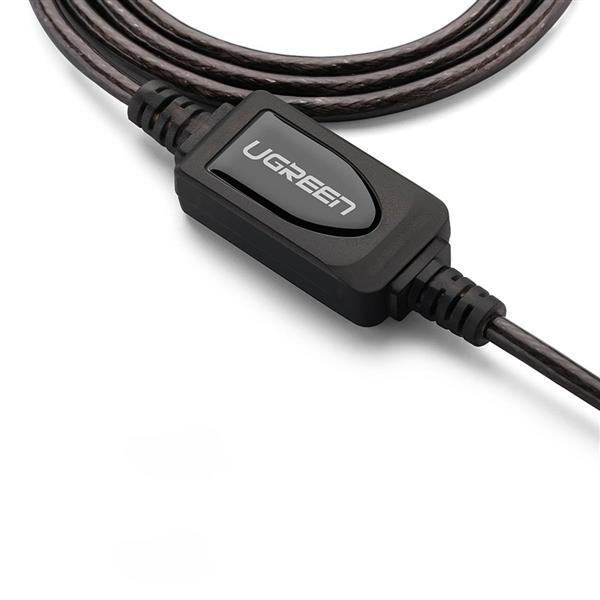 Ugreen kabel aktywny przedłużacz USB-A (męski) - USB-A (żeński) USB 2.0 480Mb/s 15m czarny (US121)-2964405