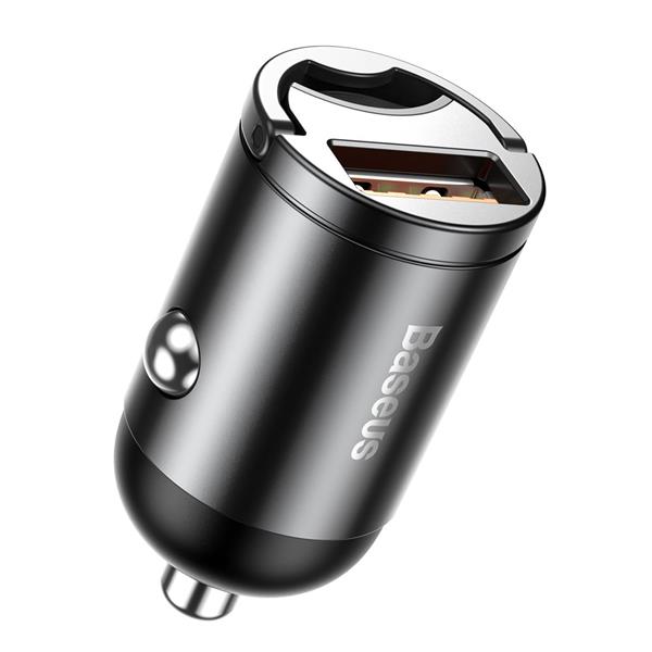Baseus Tiny Star mini inteligentna ładowarka samochodowa USB 30W Quick Charge 3.0 szary (VCHX-A0G)-2145297