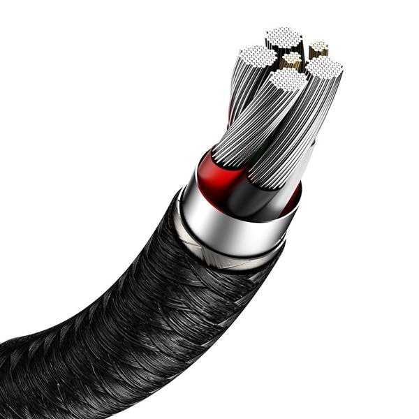 Baseus Cafule Metal Data kabel USB - USB Typ C 66W Quick Charge 25cm czarny (CAKF000001)-2219179