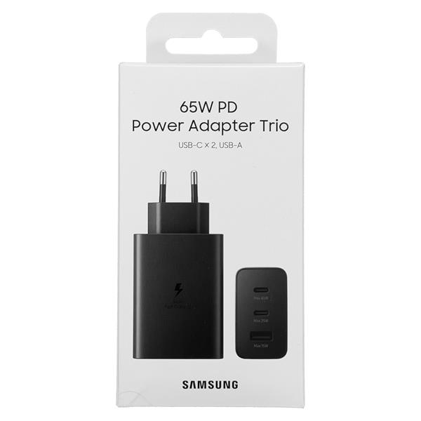 Samsung ładowarka sieciowa 2x USB Typ C / USB PPS, Power Delivery PD 65W, QC 3.0, AFC, FCP czarny (EP-T6530NBEGEU)-2293740