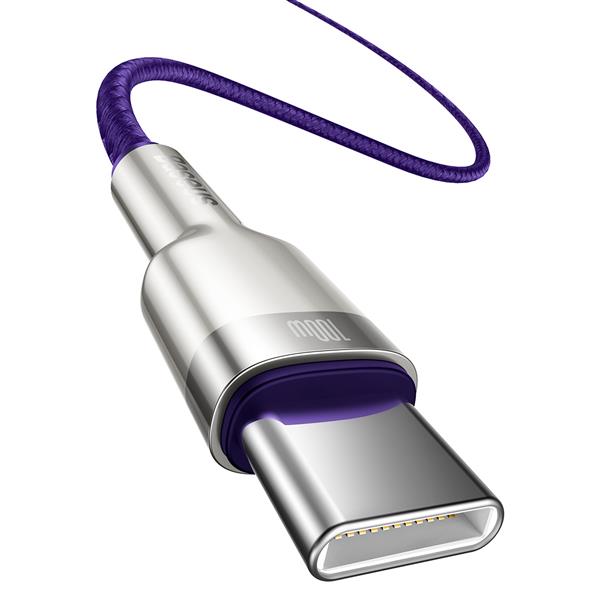 Baseus kabel Cafule Metal PD USB-C - USB-C 1,0 m fioletowy 100W-2066417