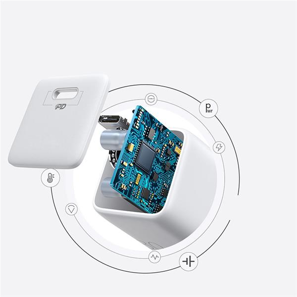 Joyroom ładowarka sieciowa USB Typ C / USB 30W Power Delivery Quick Charge 4,5A (wtyczka UK) biały (L-QP303)-2254152