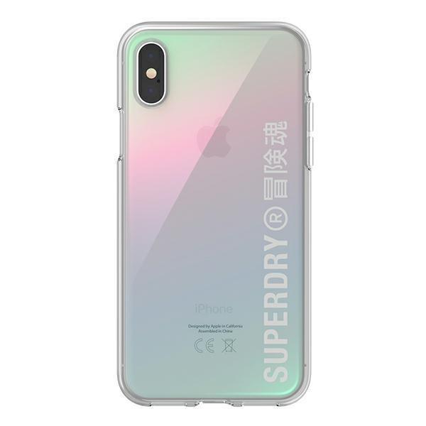 Etui SuperDry Snap na iPhone X/Xs Clear Case Gra dient 41584-2285132