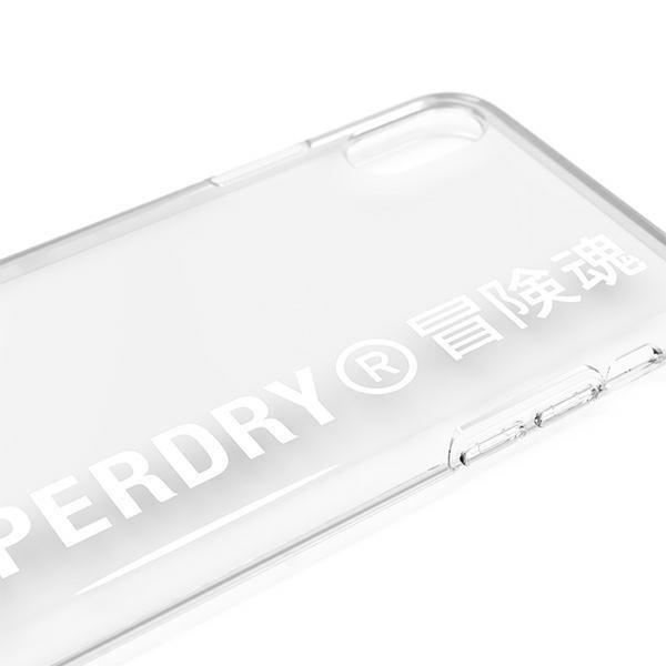 Etui SuperDry Snap na iPhone X/Xs Clear Case - białe 41576-2285142