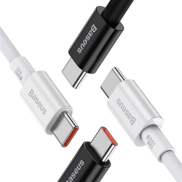 Baseus Superior kabel przewód USB Typ C - USB Typ C szybkie ładowanie Quick Charge / Power Delivery / FCP 100W 5A 20V 1m czarny (CATYS-B01)-2210517