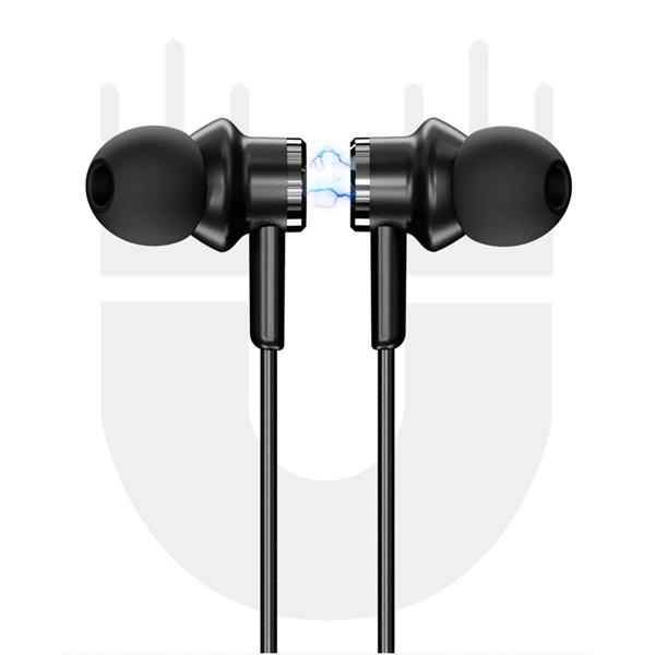Proda Kamen dokanałowe bezprzewodowe słuchawki Bluetooth z pałąkiem na szyję czarny (PD-BN200 black)-2147462