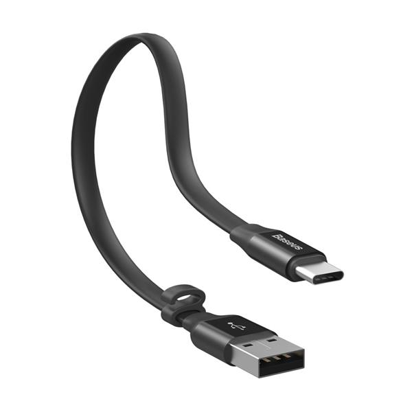 Baseus Nimble płaski kabel przewód USB / USB-C z uchwytem 2A 0,23M czarny (CATMBJ-01)-2142570
