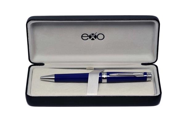 Długopis EXO Sagitta, niebieski, wykończenia chromowane-3040317